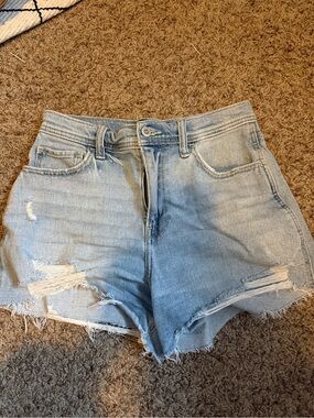 Hollister Light Blue Distressed Jean Shorts - Women